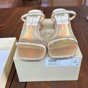 Dolce Vita Gold Iridescent Heels